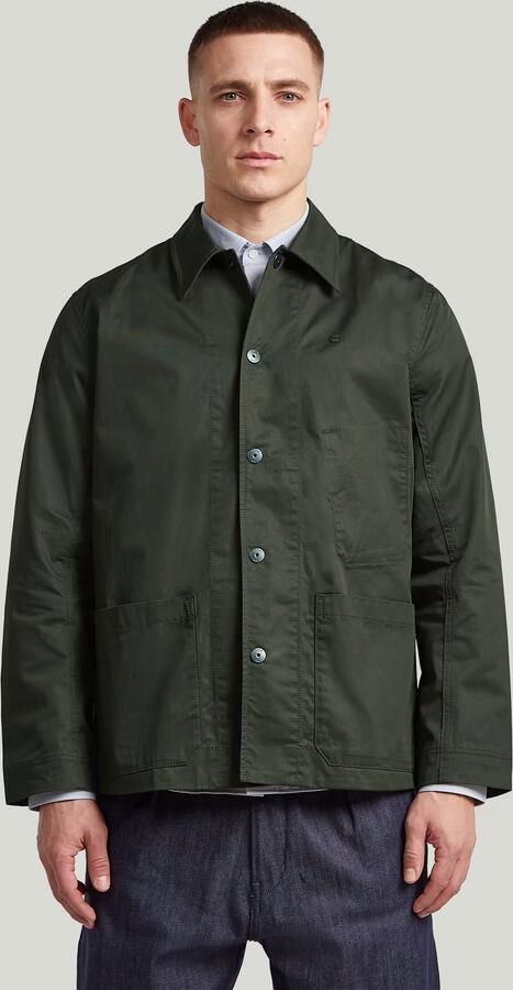 G-Star RAW The Casper Correct Slim Overshirt Grijs Heren