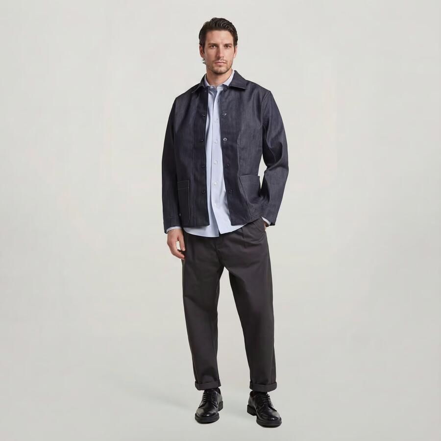 G-Star RAW The Casper Correct Slim Selvedge Overshirt Donkerblauw Heren - Foto 2