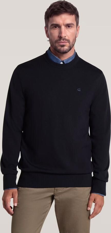 G-Star RAW The Floris Correct Crew Neck Pullover Donkerblauw Heren - Foto 5