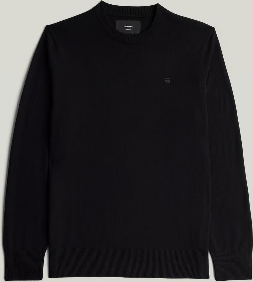 G-Star RAW The Floris Correct Crew Neck Pullover Zwart Heren