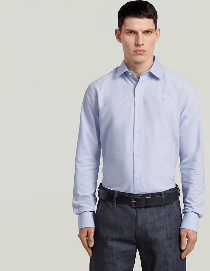 G-Star RAW The Hendrik Correct Slim Overhemd Lichtblauw Heren
