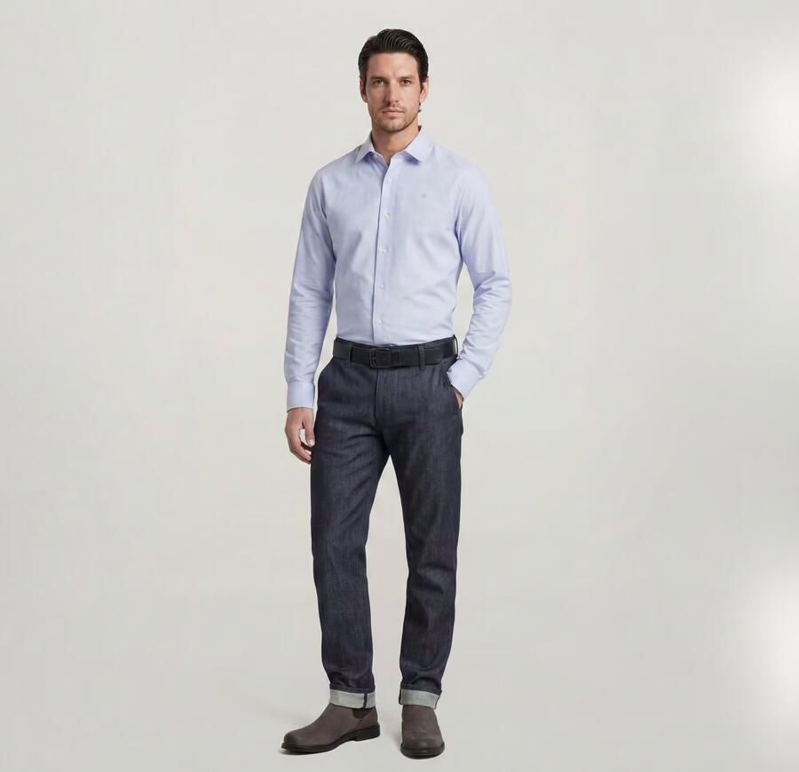G-Star RAW The Hendrik Correct Slim Overhemd Lichtblauw Heren - Foto 4