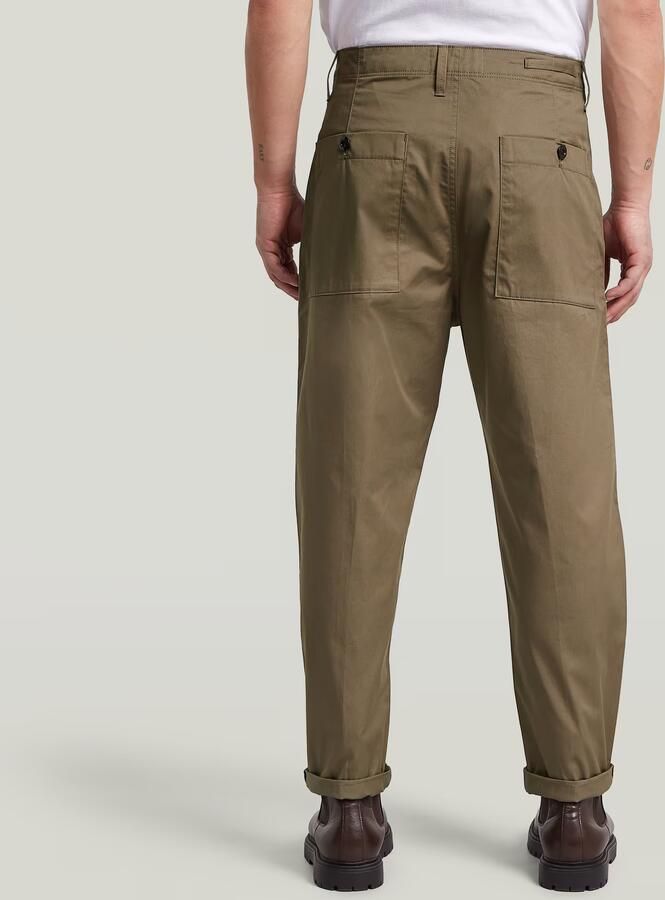 G-Star RAW The Ignaz- Correct Pleated Chino Relaxed Bruin Heren