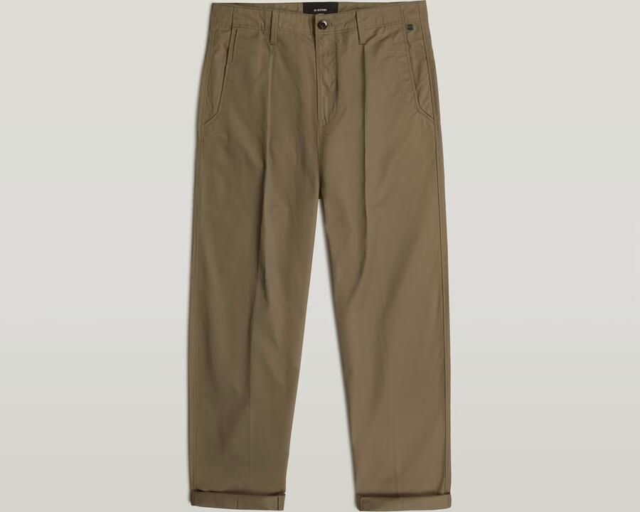 G-Star RAW The Ignaz- Correct Pleated Chino Relaxed Bruin Heren - Foto 3