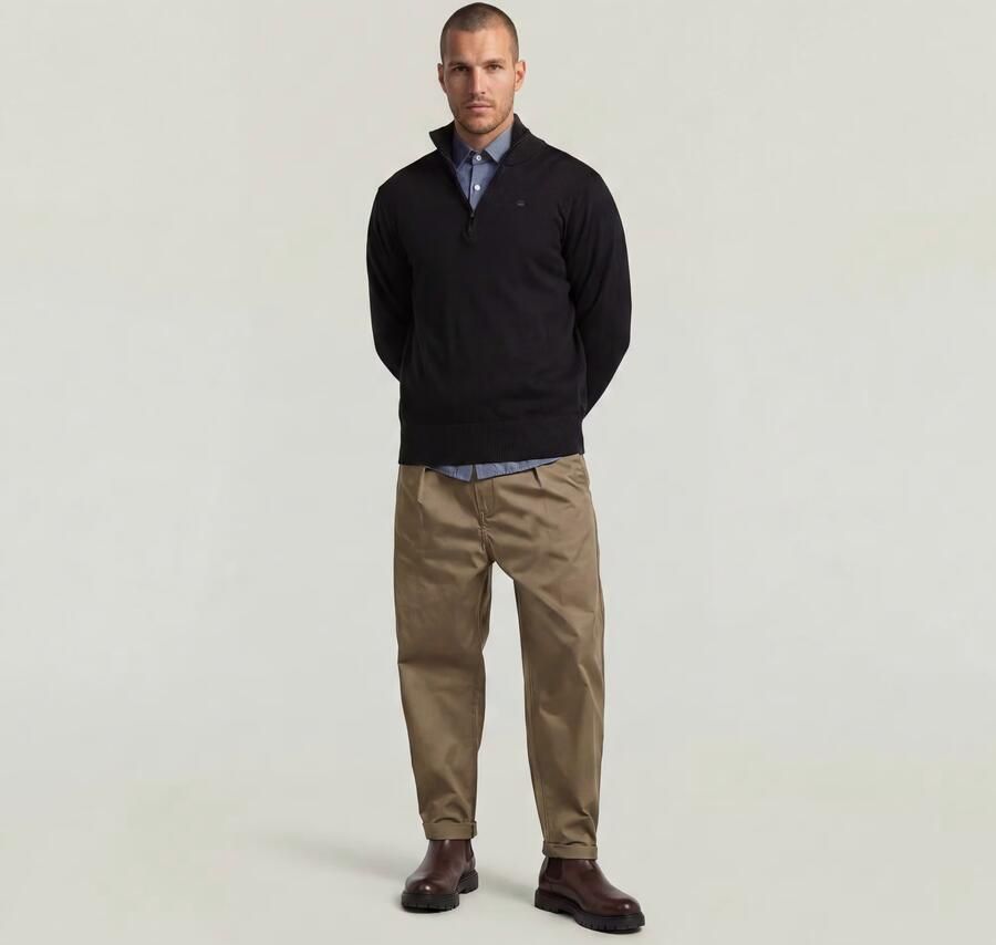 G-Star RAW The Ignaz- Correct Pleated Chino Relaxed Bruin Heren - Foto 4