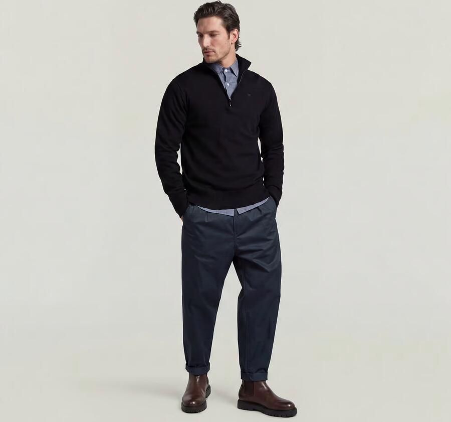G-Star RAW The Ignaz- Correct Pleated Chino Relaxed Donkerblauw Heren - Foto 4
