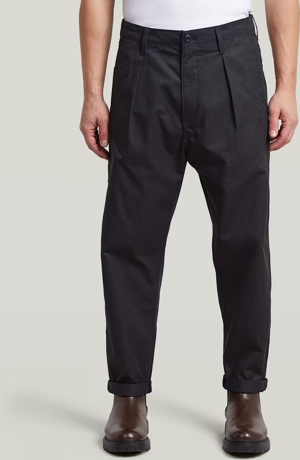 G-Star RAW The Ignaz- Correct Pleated Chino Relaxed Zwart Heren
