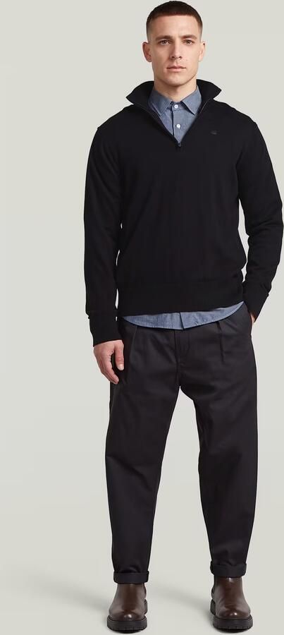 G-Star RAW The Ignaz- Correct Pleated Chino Relaxed Zwart Heren - Foto 5