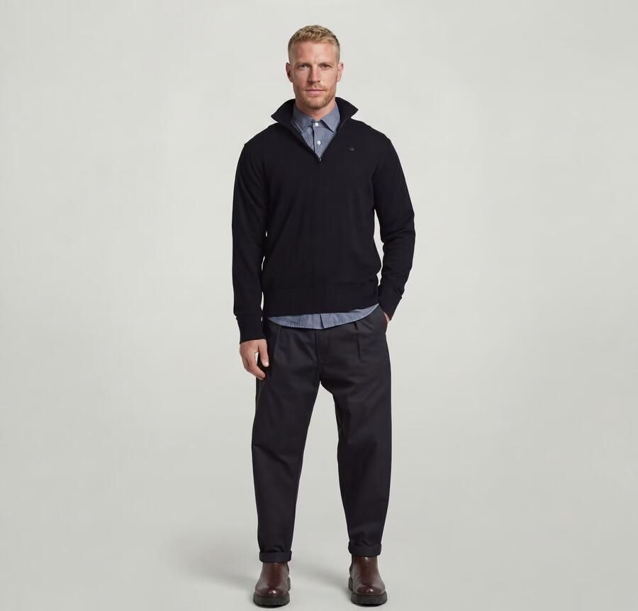G-Star RAW The Ignaz- Correct Pleated Chino Relaxed Zwart Heren - Foto 3