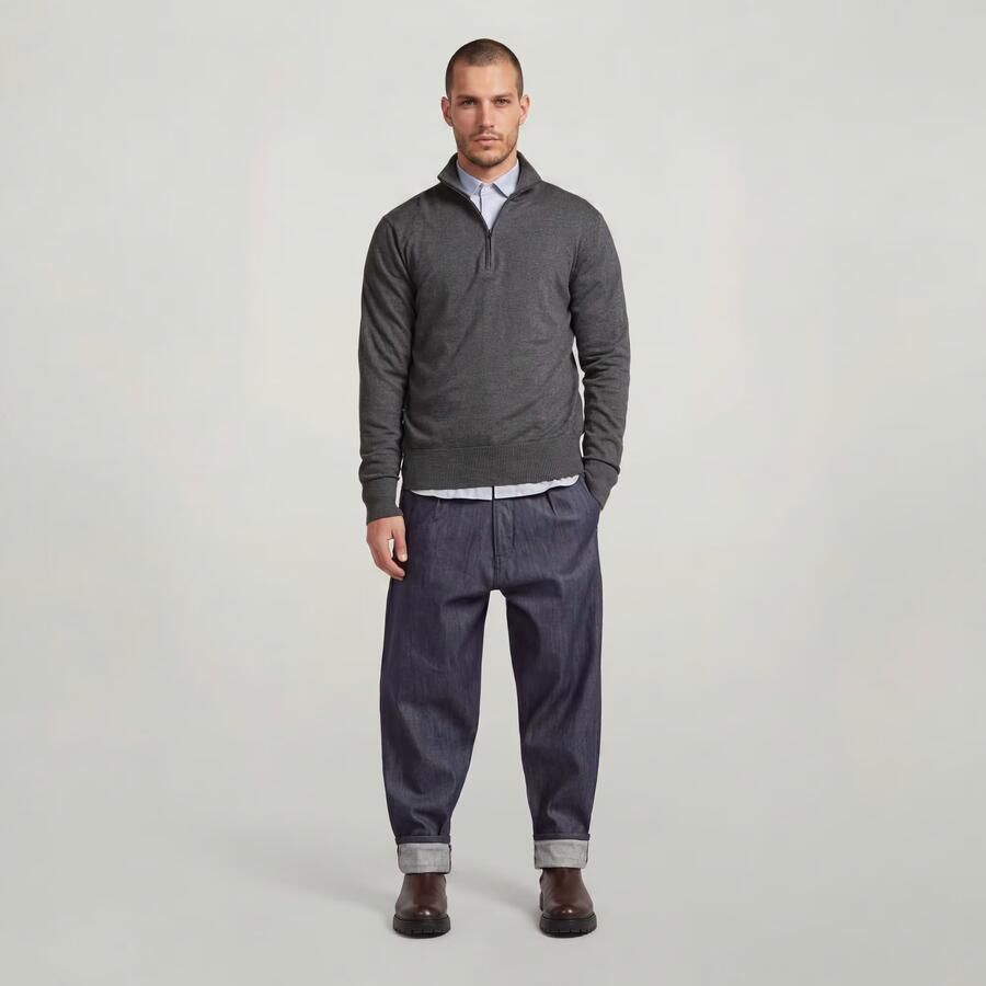 G-Star RAW The Ignaz- Correct Pleated Selvedge Chino Relaxed Donkerblauw Heren - Foto 2