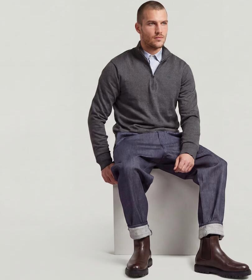 G-Star RAW The Ignaz- Correct Pleated Selvedge Chino Relaxed Donkerblauw Heren - Foto 4