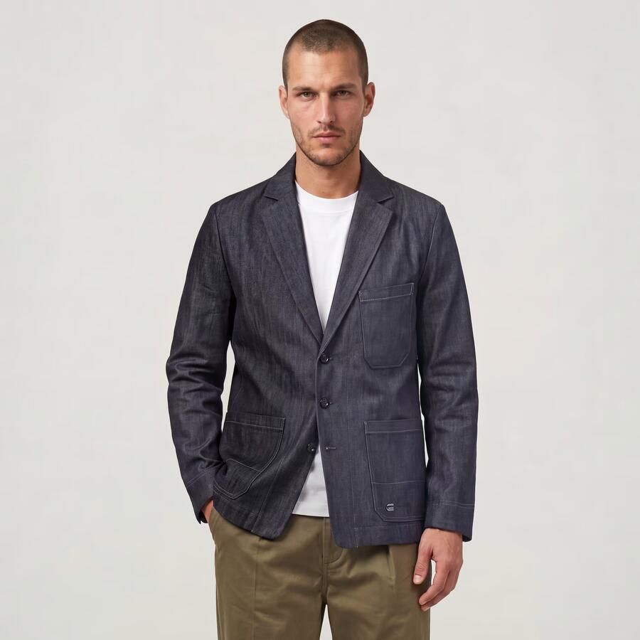 G-Star RAW The Mauritz Correct Selvedge Blazer Donkerblauw Heren