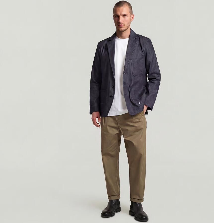 G-Star RAW The Mauritz Correct Selvedge Blazer Donkerblauw Heren - Foto 5