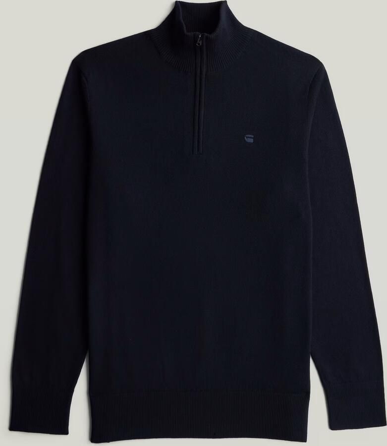 G-Star RAW The Olivier Correct Half Zip Pullover Donkerblauw Heren
