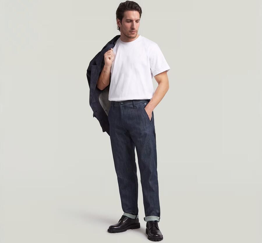 G-Star RAW The Otto Correct Morry Selvedge Chino Donkerblauw Heren - Foto 4