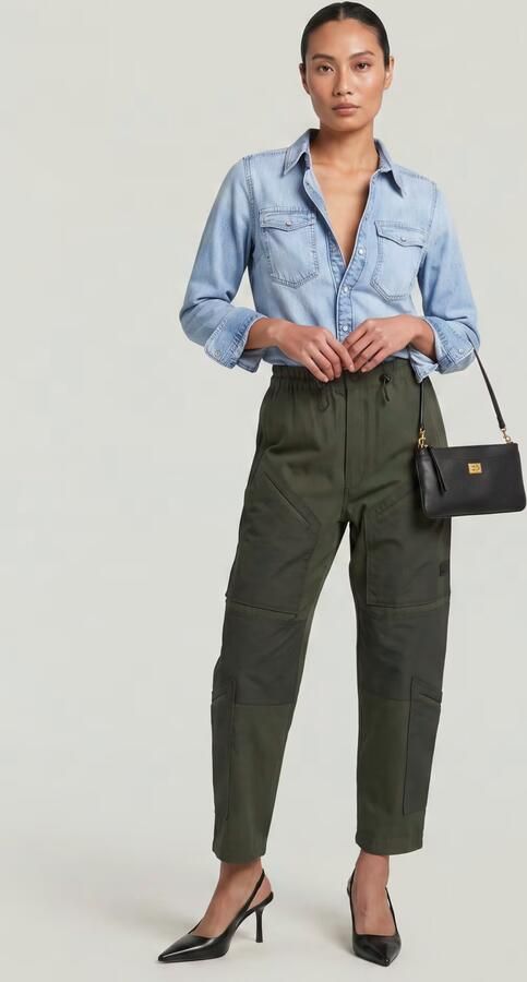 G-Star RAW Tone on Tone Cargobroek Grijs Dames - Foto 6