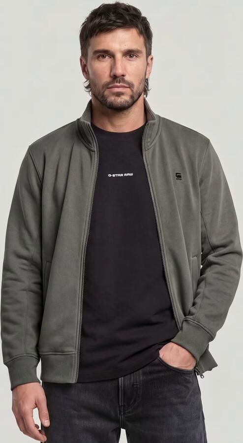 G-Star RAW Sweatvest met logoborduursel op borsthoogte