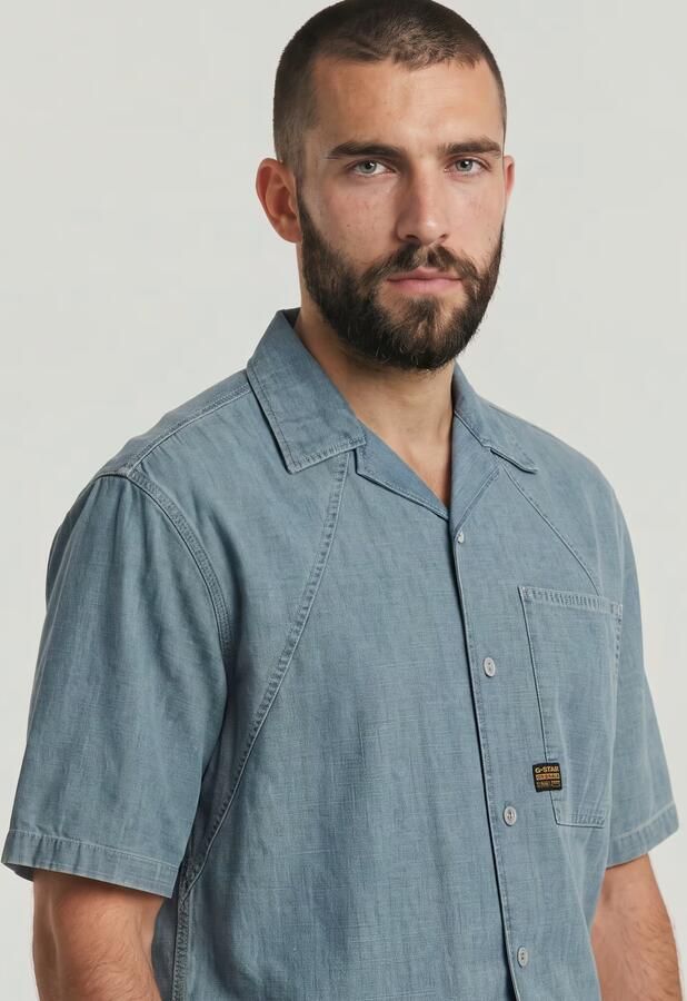 G-Star RAW Track Relaxed Overhemd Lichtblauw Heren - Foto 6