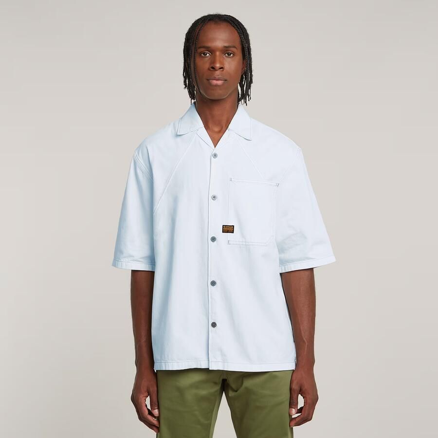 G-Star RAW Track Relaxed Shirt Lichtblauw Heren