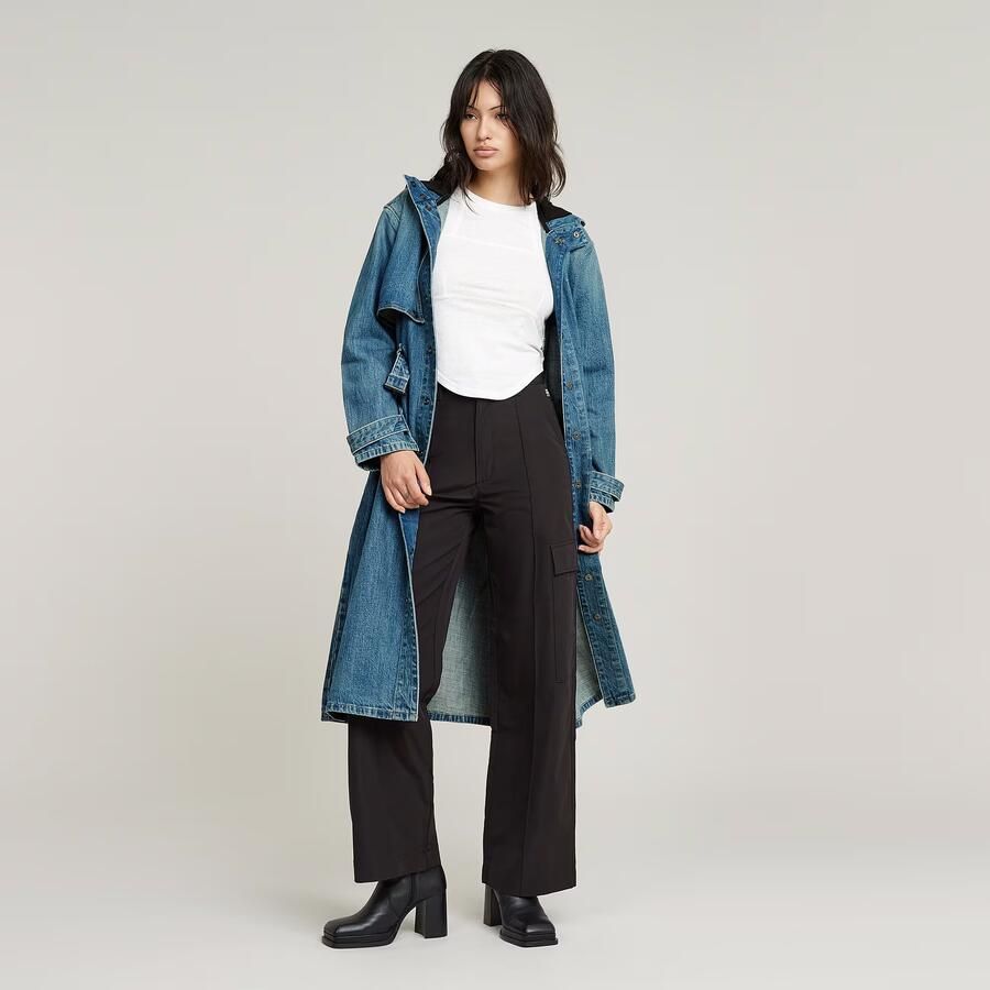 G-Star RAW Trench Regenjas Midden blauw Dames - Foto 3