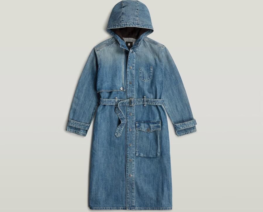 G-Star RAW Trench Regenjas Midden blauw Dames - Foto 7