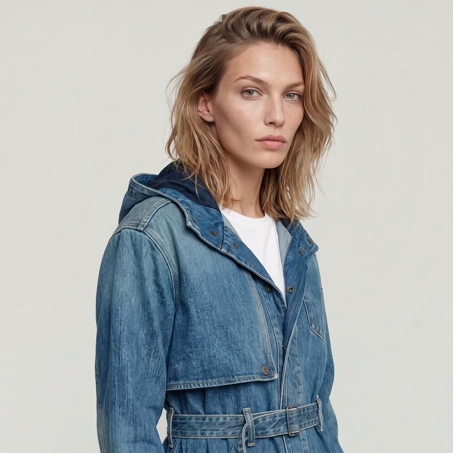 G-Star RAW Trench Regenjas Midden blauw Dames - Foto 3