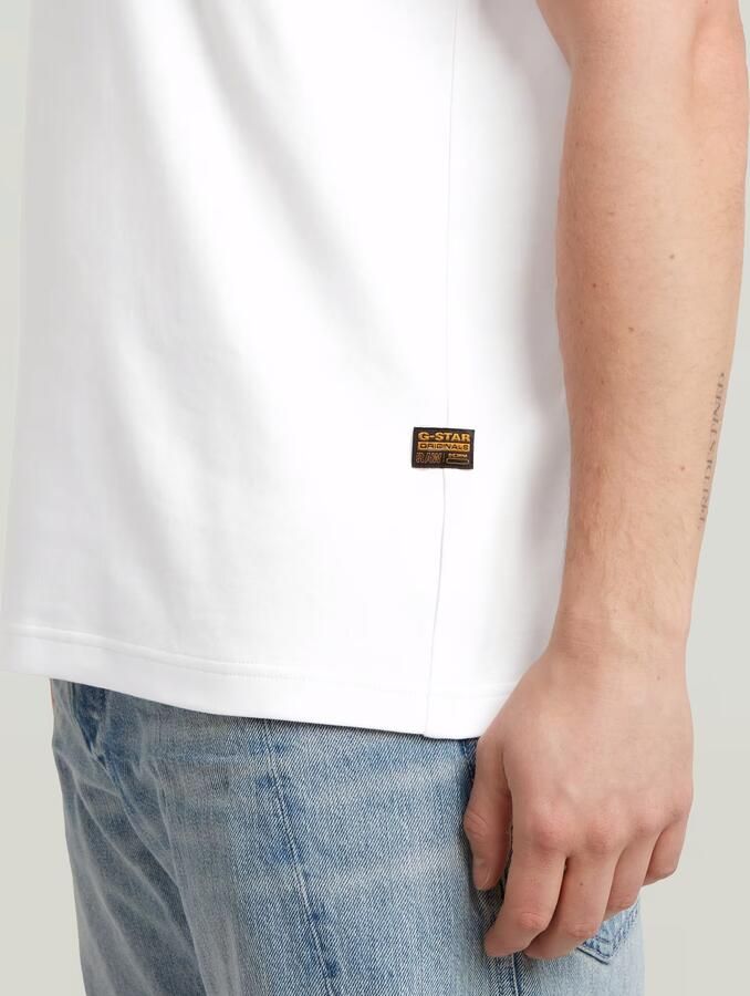 G-Star RAW Trims Back Graphic T-shirt Wit Heren - Foto 4