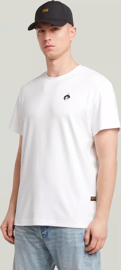 G-Star RAW Trims Back Graphic T-shirt Wit Heren - Foto 6