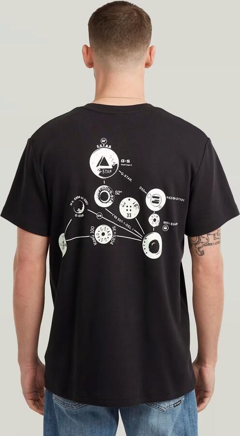 G-Star RAW Trims Back Graphic T-shirt Zwart Heren - Foto 6