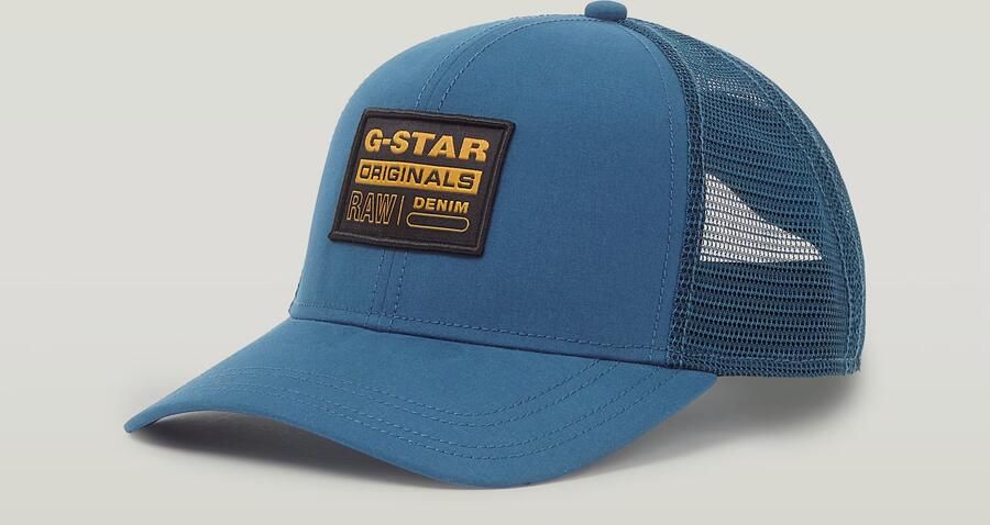 G-Star RAW Trucker Baseballcap Midden blauw Heren