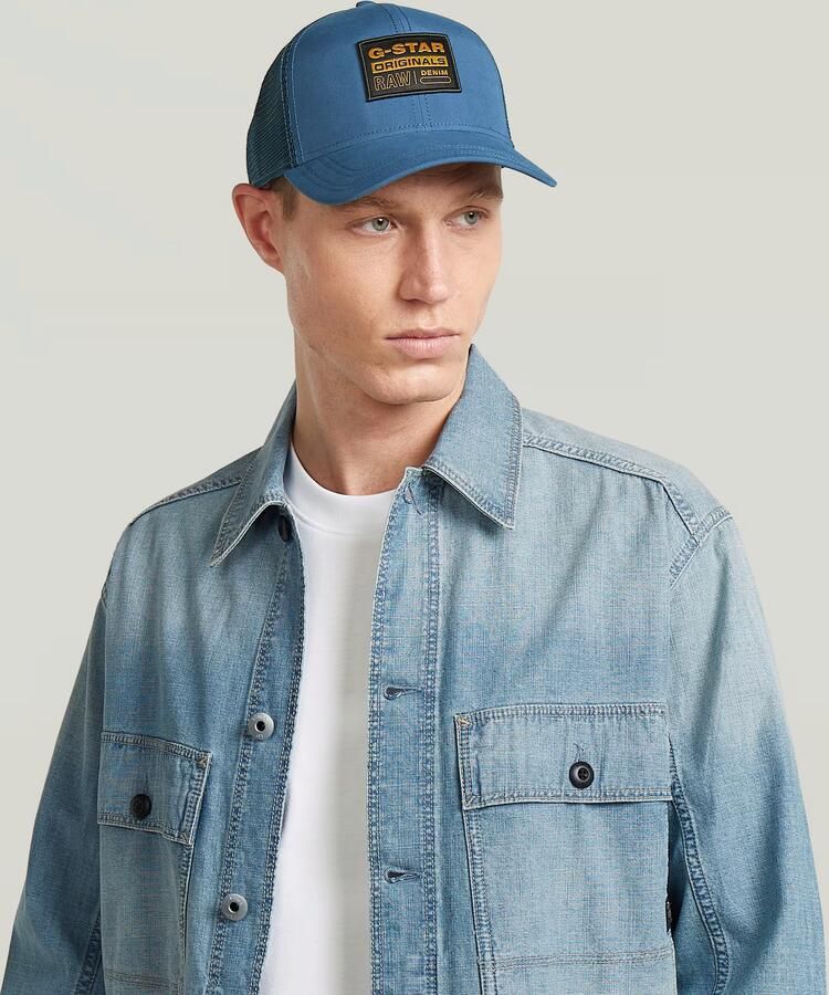 G-Star RAW Trucker Baseballcap Midden blauw Heren - Foto 2