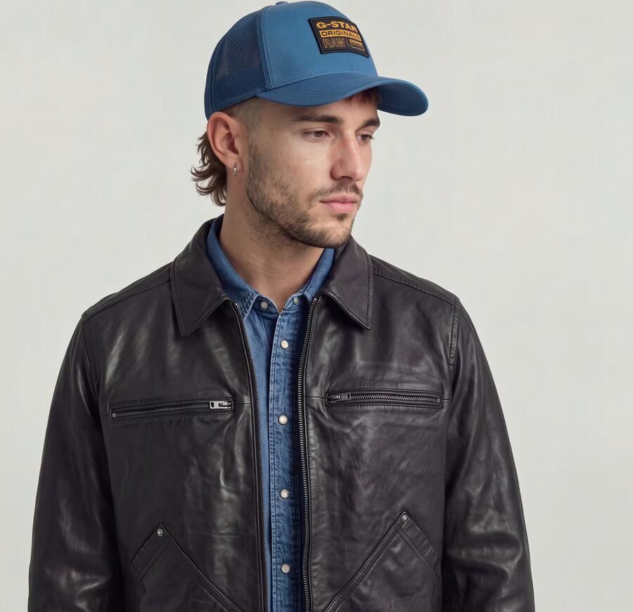 G-Star RAW Trucker Baseballcap Midden blauw Heren - Foto 2