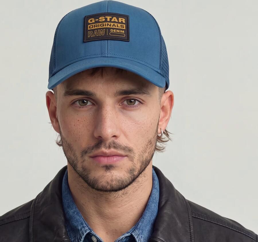 G-Star RAW Trucker Baseballcap Midden blauw Heren - Foto 4