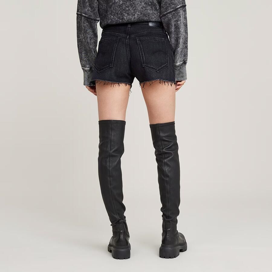 G-Star RAW True Denim Short Raw Edge Grijs Dames