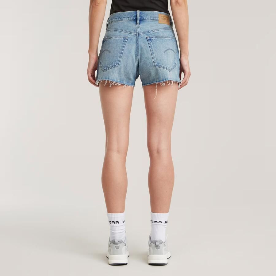 G-Star RAW True Raw Edge Denimshort Lichtblauw Dames
