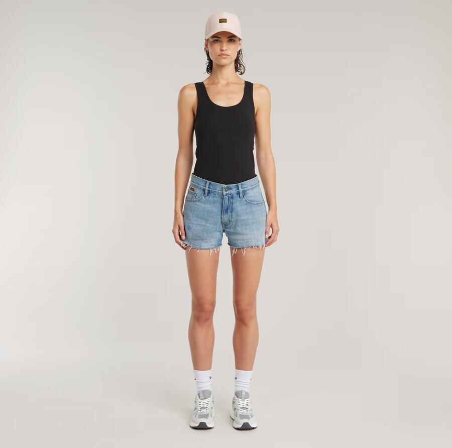 G-Star RAW True Raw Edge Denimshort Lichtblauw Dames - Foto 3