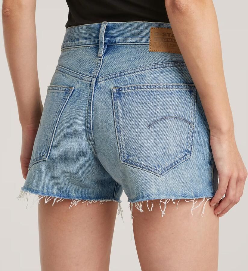 G-Star RAW True Raw Edge Denimshort Lichtblauw Dames - Foto 4