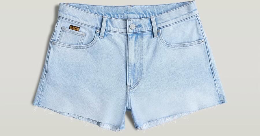 G-Star RAW True Raw Edge Denimshort Lichtblauw Dames - Foto 6