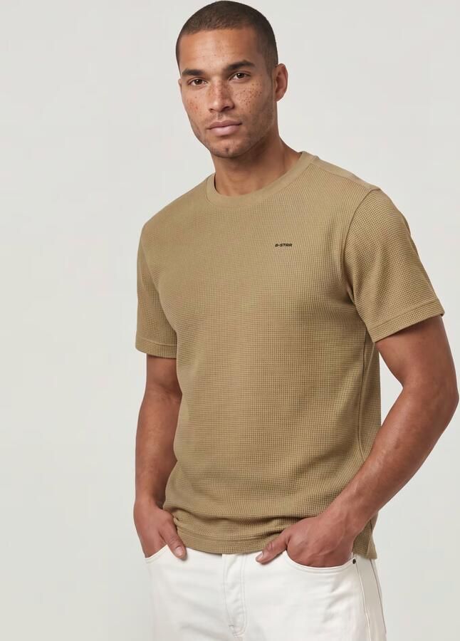 G-STAR RAW Heren Polo's & T-shirts True Regular Structured R T Camel - Foto 14