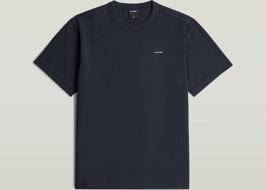 G-Star RAW True Regular Structured T-Shirt Donkerblauw Heren - Foto 8
