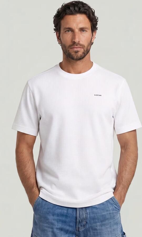 G-Star RAW True Regular Structured T-Shirt Wit Heren - Foto 12