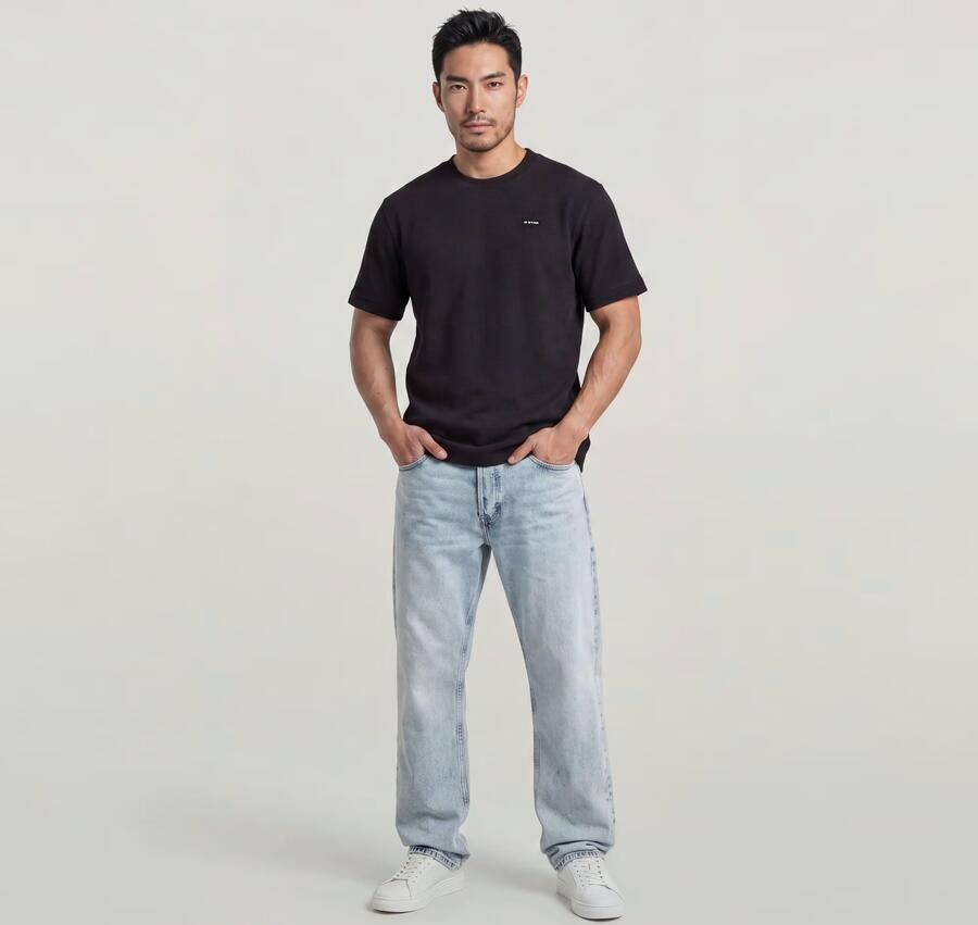G-Star RAW True Regular Structured T-Shirt Zwart Heren - Foto 3