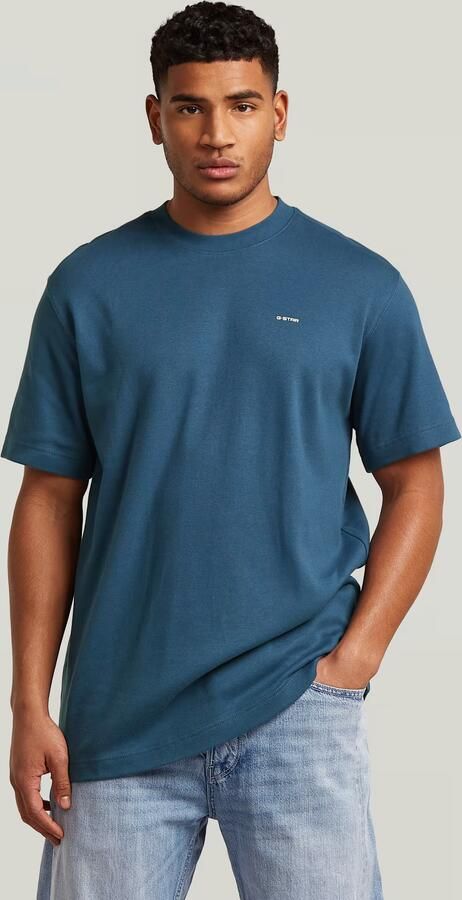 G-Star RAW True Regular T-Shirt Midden blauw Heren - Foto 4