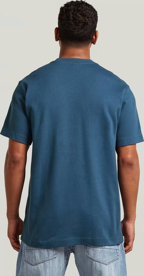 G-Star RAW True Regular T-Shirt Midden blauw Heren - Foto 8