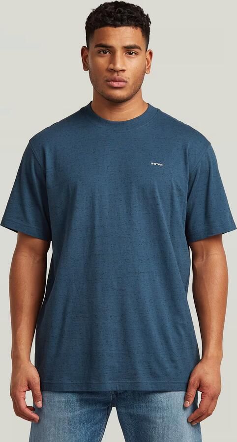 G-Star RAW True Regular T-Shirt Midden blauw Heren