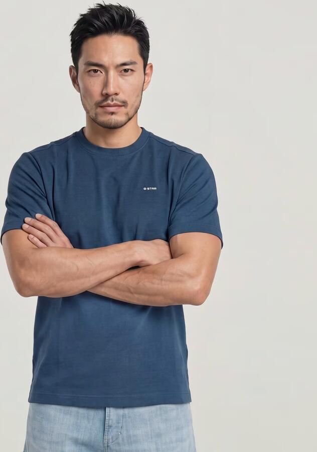 G-Star RAW True Regular T-Shirt Midden blauw Heren - Foto 8