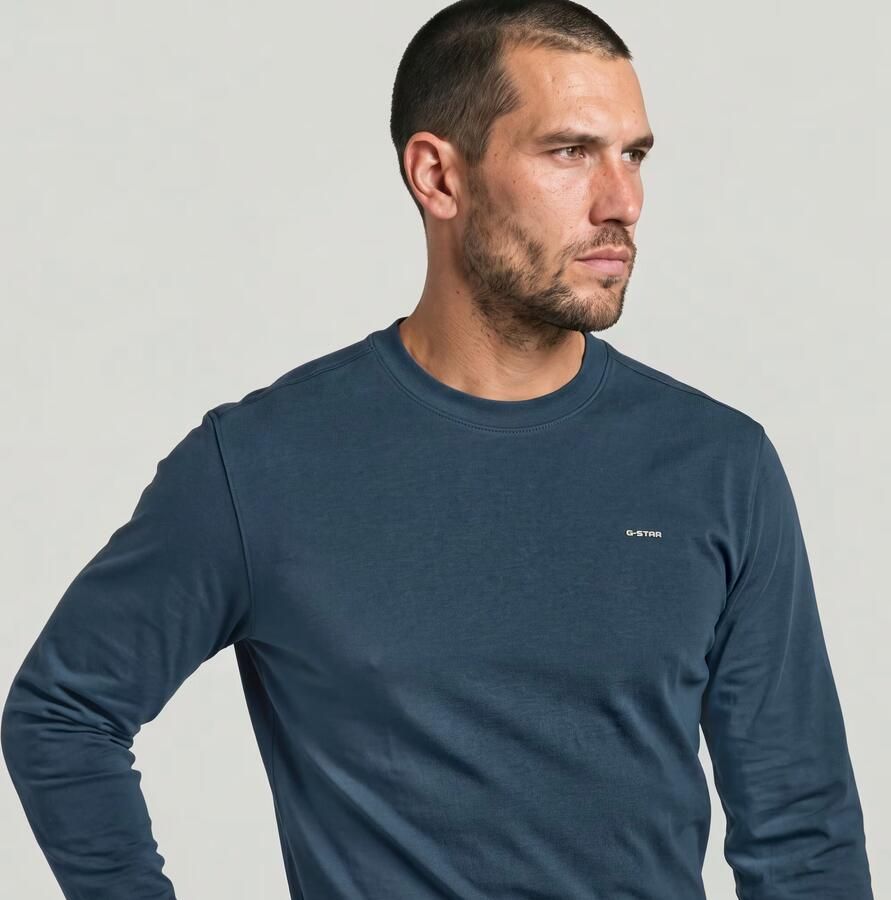 G-Star RAW True Regular T-Shirt Midden blauw Heren - Foto 3