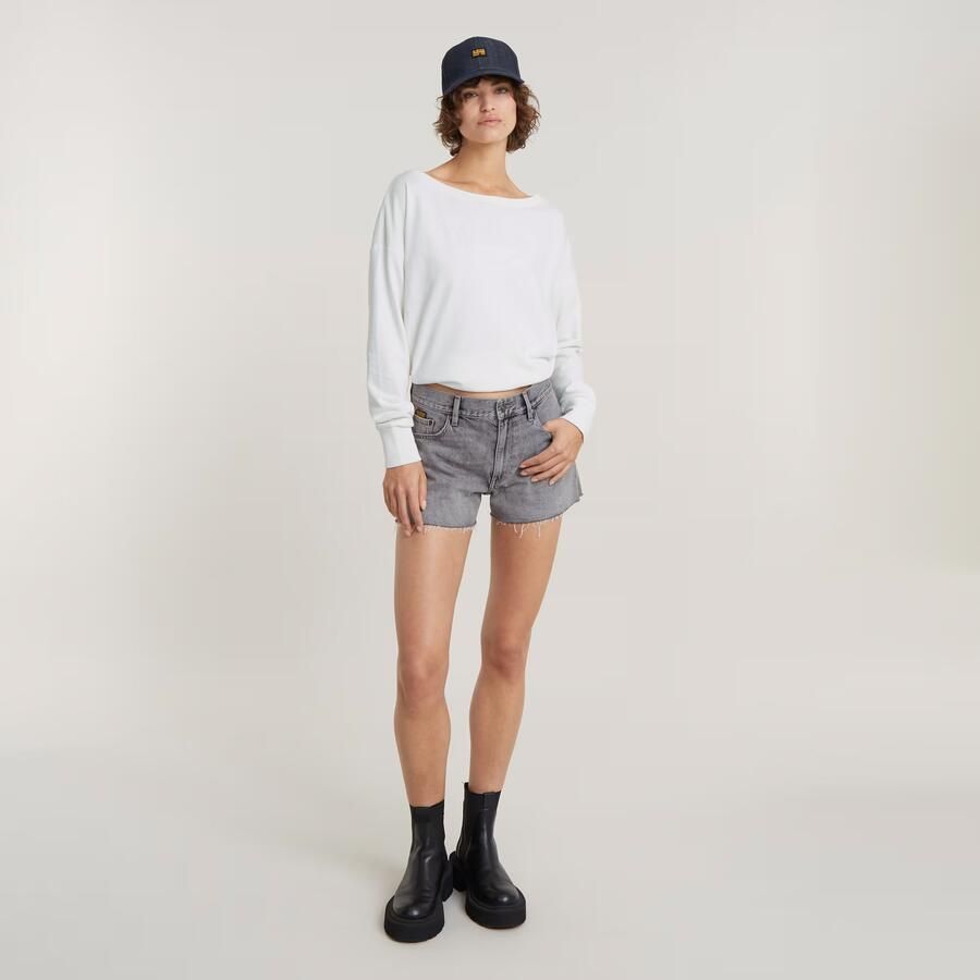 G-Star RAW True Short Raw Edge Grijs Dames - Foto 3