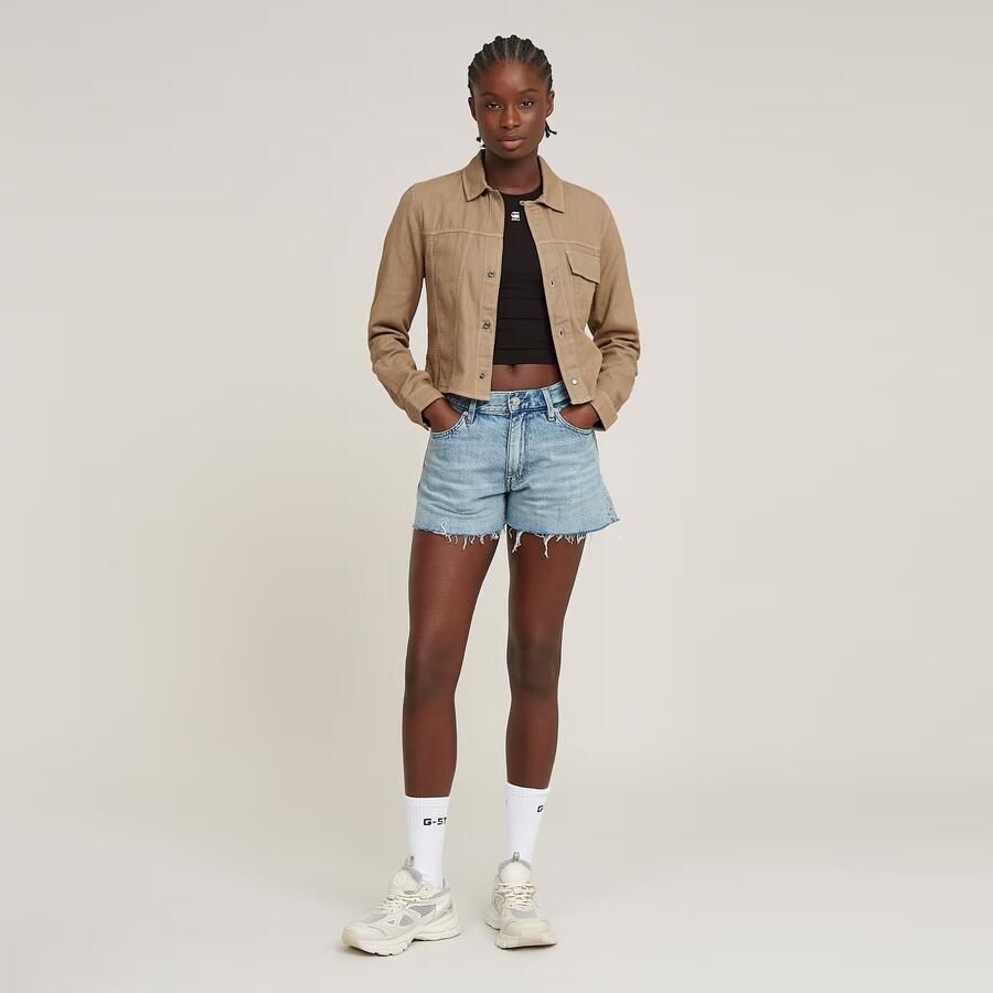 G-Star Denim Shorts Regular Fit Five-Pocket Style Blue Dames