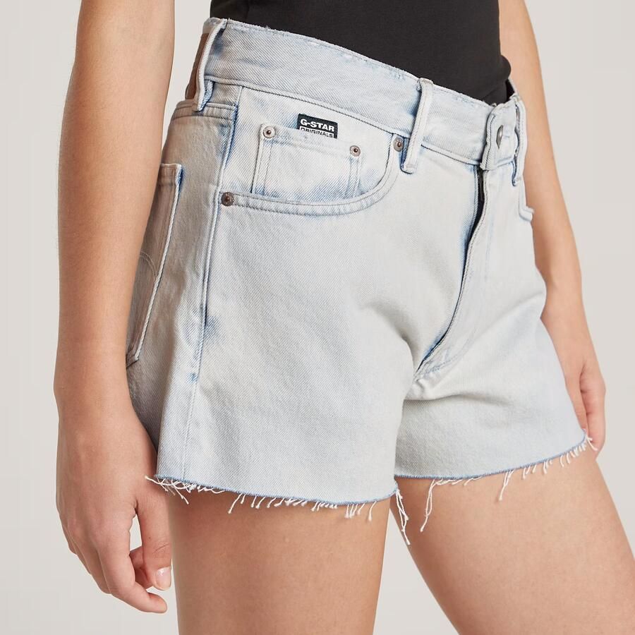 G-Star RAW True Short Raw Edge Lichtblauw Dames - Foto 2